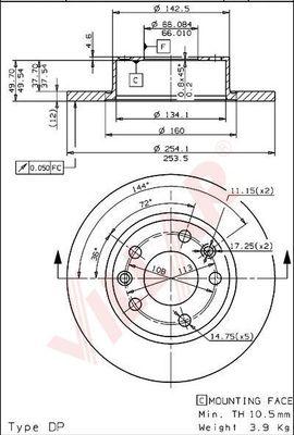 Villar 628.1235 - Əyləc Diski furqanavto.az