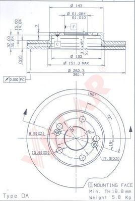 Villar 628.1230 - Əyləc Diski furqanavto.az