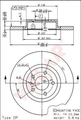 Villar 628.1741 - Əyləc Diski furqanavto.az