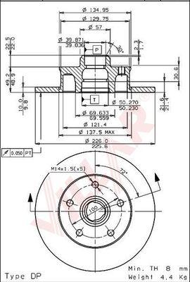 Villar 628.1756 - Əyləc Diski furqanavto.az