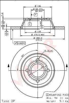 Villar 628.1707 - Əyləc Diski furqanavto.az