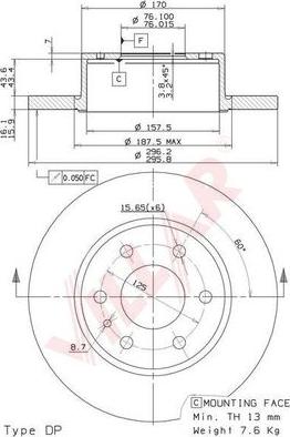 Villar 628.2041 - Əyləc Diski furqanavto.az