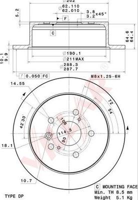 Villar 628.2060 - Əyləc Diski furqanavto.az