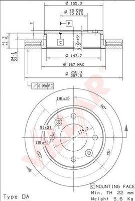 Villar 628.2081 - Əyləc Diski furqanavto.az