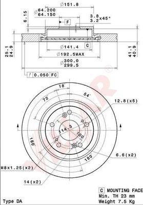 Villar 628.2087 - Əyləc Diski furqanavto.az