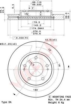 Villar 628.2075 - Əyləc Diski furqanavto.az