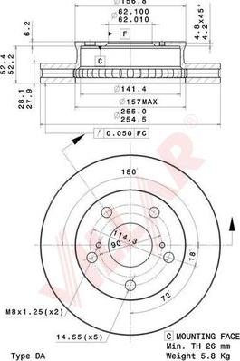 Villar 628.2194 - Əyləc Diski furqanavto.az