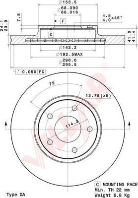 Villar 628.2191 - Əyləc Diski furqanavto.az