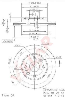 Villar 628.2153 - Əyləc Diski furqanavto.az