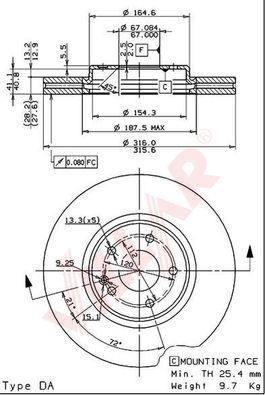 Villar 628.2165 - Əyləc Diski furqanavto.az