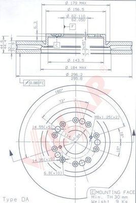 Villar 628.2168 - Əyləc Diski furqanavto.az