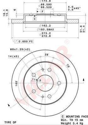 Villar 628.2102 - Əyləc Diski furqanavto.az