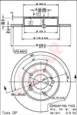 Villar 628.2132 - Əyləc Diski furqanavto.az