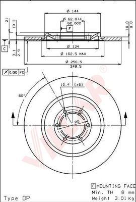 Villar 628.2121 - Əyləc Diski furqanavto.az