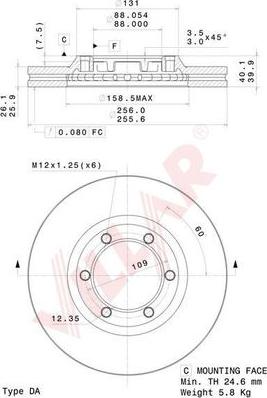 Villar 628.2203 - Əyləc Diski furqanavto.az