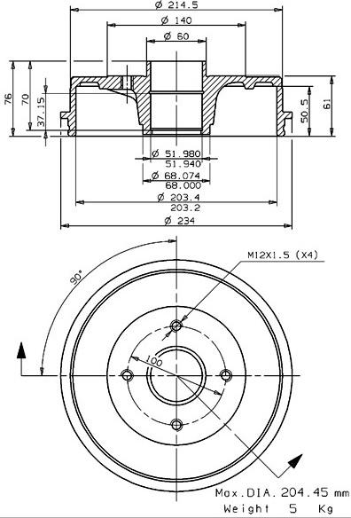 Villar 627.0118 - Əyləc barabanı furqanavto.az