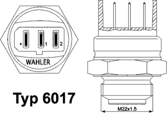 WAHLER 6017.95D - Temperatur açarı, radiator/kondisioner ventilyatoru furqanavto.az