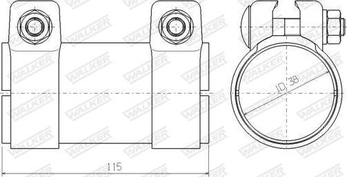 Walker 86138 - Boru birləşdiricisi, egzoz sistemi furqanavto.az