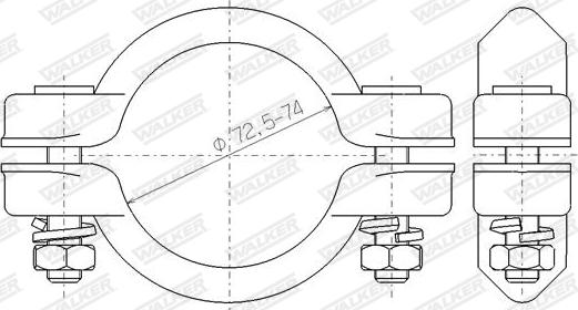 Walker 86170 - Boru birləşdiricisi, egzoz sistemi furqanavto.az