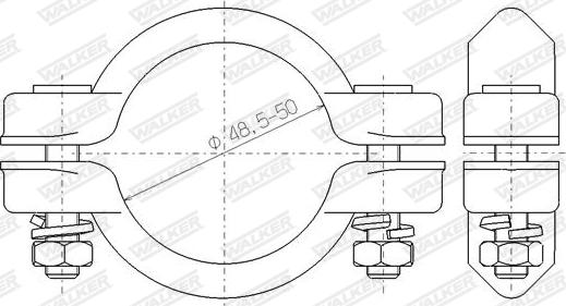 Walker 82486 - Boru birləşdiricisi, egzoz sistemi furqanavto.az