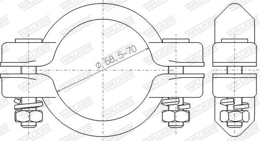 Walker 82516 - Boru birləşdiricisi, egzoz sistemi furqanavto.az