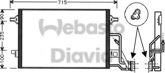 Webasto 82D0225453A - Kondenser, kondisioner furqanavto.az