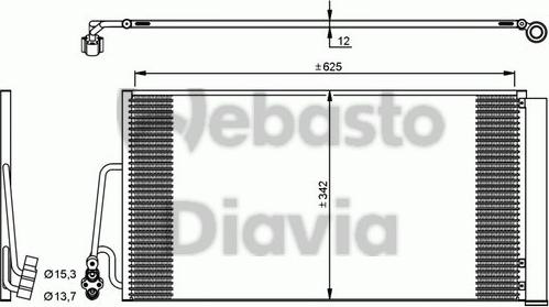 Webasto 82D0225612A - Kondenser, kondisioner furqanavto.az