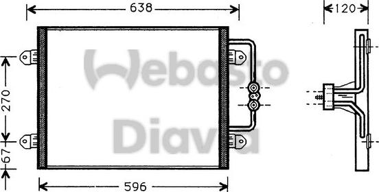 Webasto 82D0225140A - Kondenser, kondisioner furqanavto.az