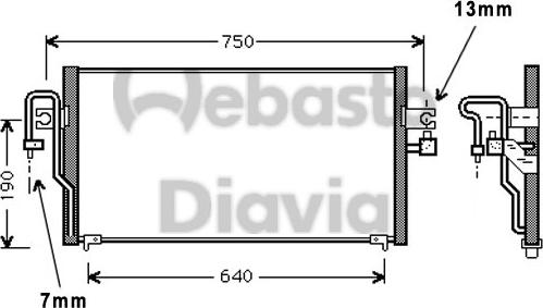 Webasto 82D0225128A - Kondenser, kondisioner furqanavto.az