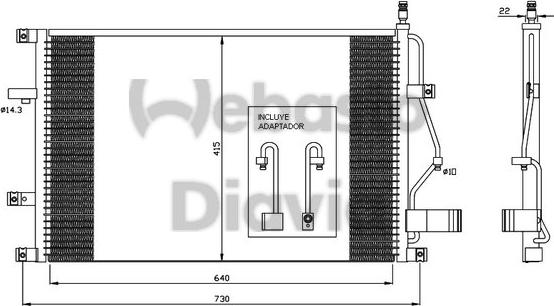 Webasto 82D0225398A - Kondenser, kondisioner furqanavto.az