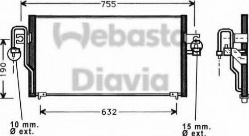 Webasto 82D0225342A - Kondenser, kondisioner furqanavto.az