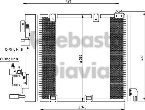 Webasto 82D0225221A - Kondenser, kondisioner furqanavto.az