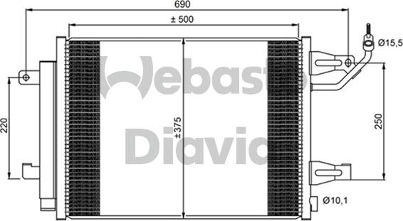 Webasto 82D0226293MA - Kondenser, kondisioner furqanavto.az