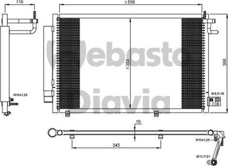 Webasto 82D0226269MA - Kondenser, kondisioner furqanavto.az