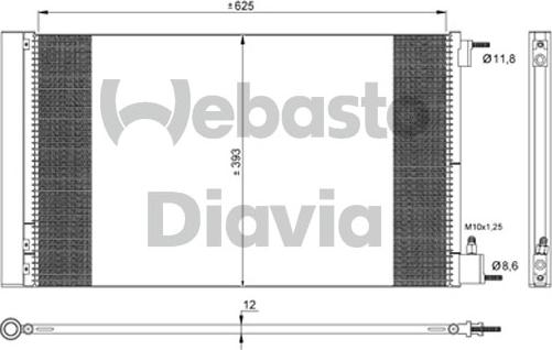 Webasto 82D0226284MA - Kondenser, kondisioner furqanavto.az