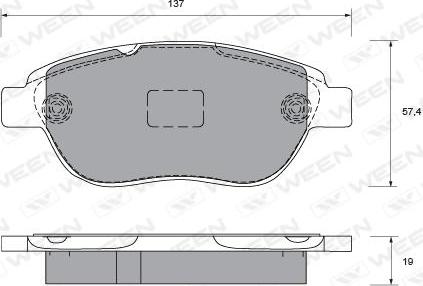 Brake Engineering PA1906 - Əyləc altlığı dəsti, əyləc diski furqanavto.az