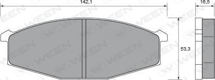 Ween 151-2062 - Əyləc altlığı dəsti, əyləc diski furqanavto.az