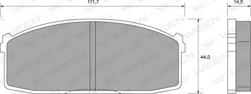 Ween 151-2037 - Əyləc altlığı dəsti, əyləc diski furqanavto.az