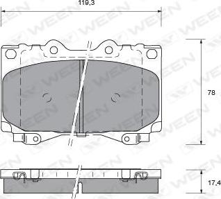 Japanparts J PA-268AF - Əyləc altlığı dəsti, əyləc diski furqanavto.az