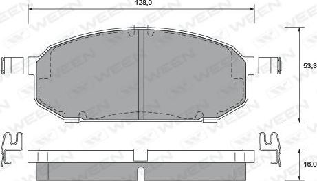 FIT FP5153 - Əyləc altlığı dəsti, əyləc diski furqanavto.az