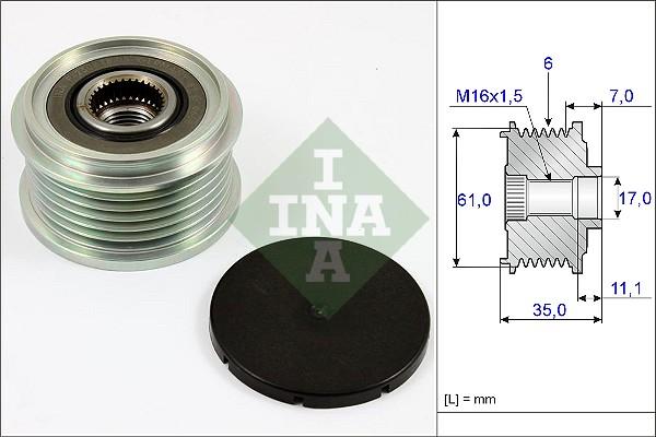 Wilmink Group WG1253605 - Kasnak, alternator, sərbəst dönərli mufta furqanavto.az