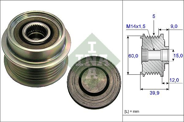 Wilmink Group WG1253754 - Kasnak, alternator, sərbəst dönərli mufta furqanavto.az