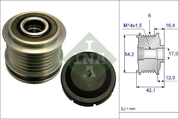 Wilmink Group WG1253755 - Kasnak, alternator, sərbəst dönərli mufta furqanavto.az