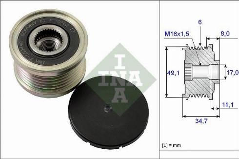 Wilmink Group WG1253714 - Kasnak, alternator, sərbəst dönərli mufta furqanavto.az