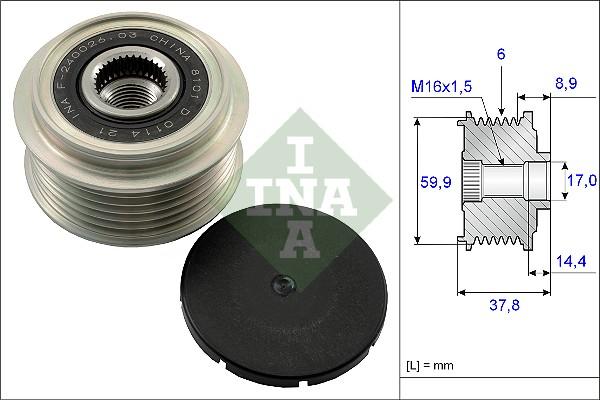 Wilmink Group WG1253710 - Kasnak, alternator, sərbəst dönərli mufta furqanavto.az