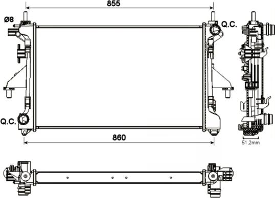 Wilmink Group WG1725592 - Radiator, mühərrikin soyudulması furqanavto.az