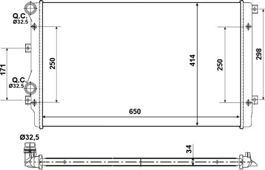 Wilmink Group WG1722288 - Radiator, mühərrikin soyudulması furqanavto.az