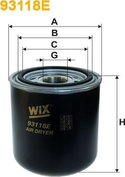WIX Filters 93118E - Hava qurutma kartuşu, sıxılmış hava sistemi furqanavto.az