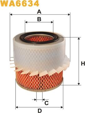 WIX Filters WA6634 - Hava filtri furqanavto.az