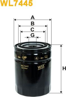 WIX Filters WL7445 - Yağ filtri furqanavto.az